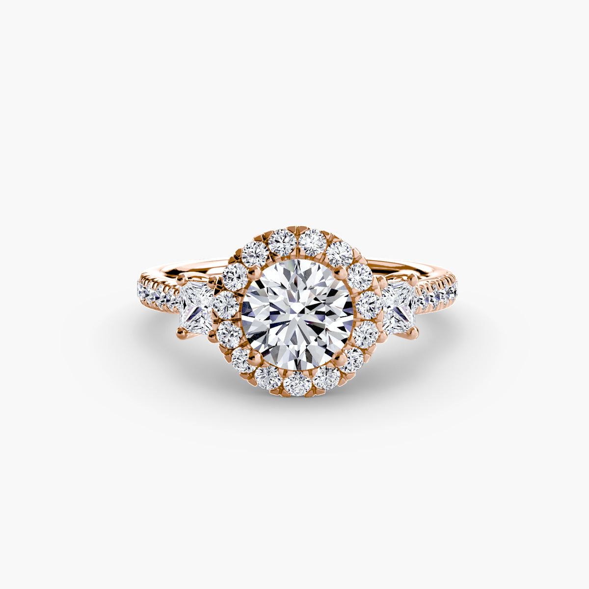Anello con Tre Pietre e Corona 2