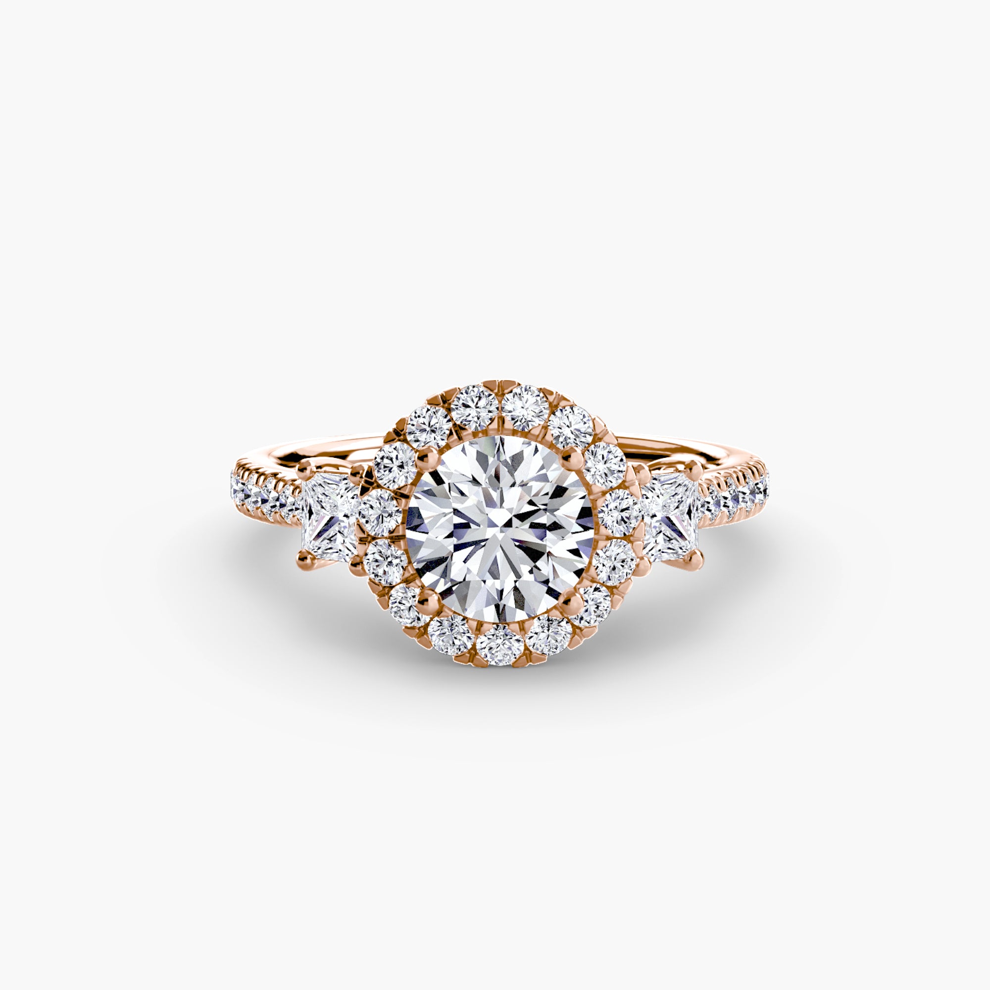 Ring with Three Stones and Crown 2