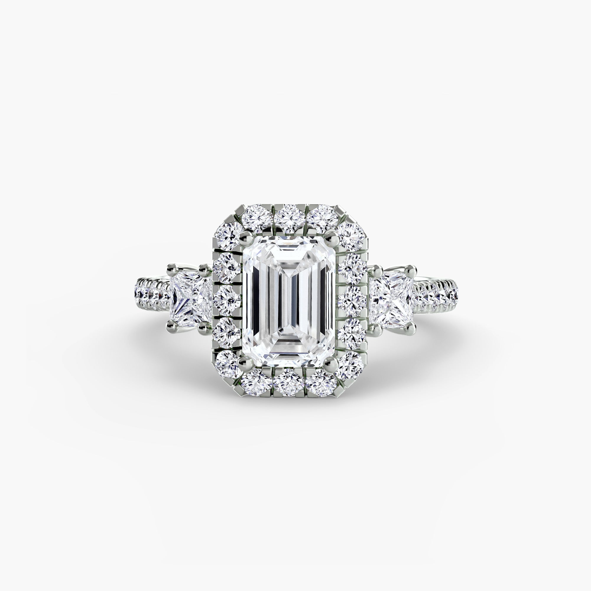 Ring with Three Stones and Crown 2