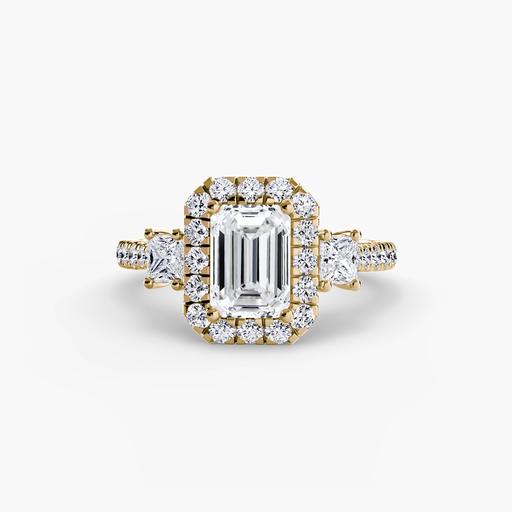 Ring with Three Stones and Crown 2
