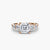Anello con Cinque Pietre e Fascia Pavé