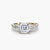 Anello con Cinque Pietre e Fascia Pavé