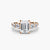 Anello con Cinque Pietre e Fascia Pavé