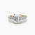 Anello con Cinque Pietre e Fascia Pavé