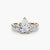 Anello con Cinque Pietre e Fascia Pavé