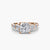 Anello con Cinque Pietre e Fascia Pavé