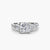 Anello con Cinque Pietre e Fascia Pavé