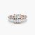 Anello con Cinque Pietre e Fascia Pavé