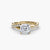 Anello Emerald con Pavé Intrecciato