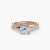 Anello Emerald con Pavé Intrecciato