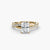 Anello Emerald con Pavé Intrecciato