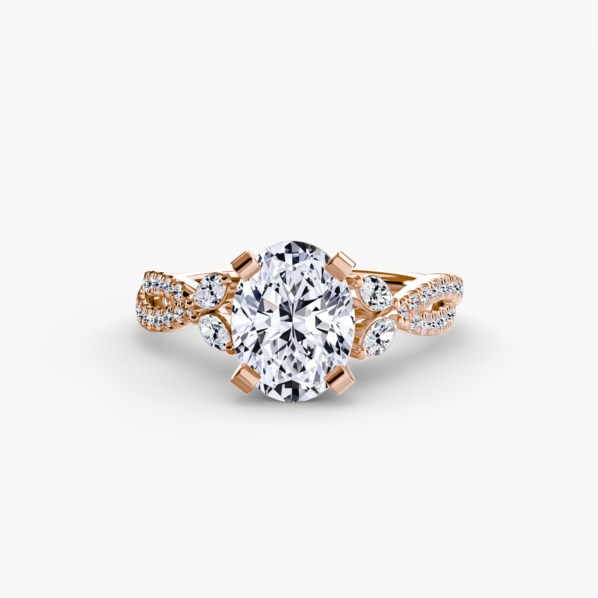 Anello Pavé Intrecciato