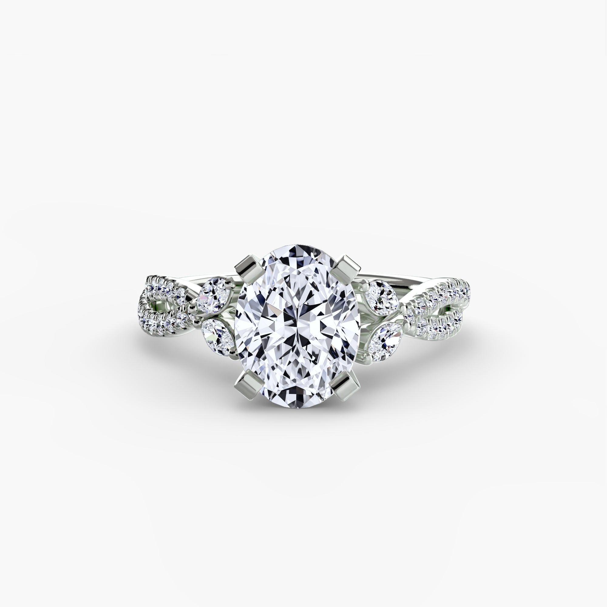 Anello Pavé Intrecciato