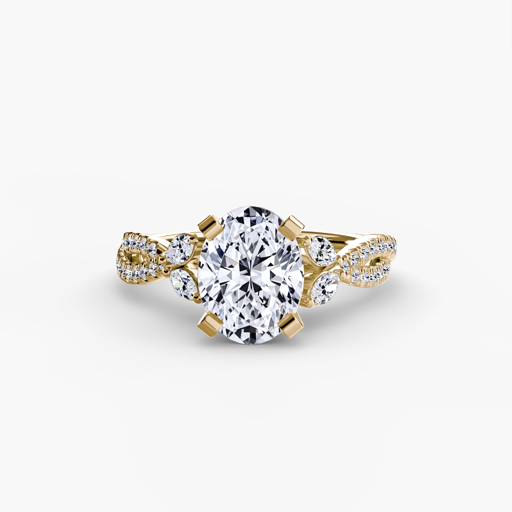 Anello Pavé Intrecciato
