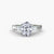 Ring with Three Stones and Pavé Bands