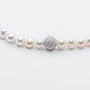 Collier di perle in oro bianco 18kt con perla satin