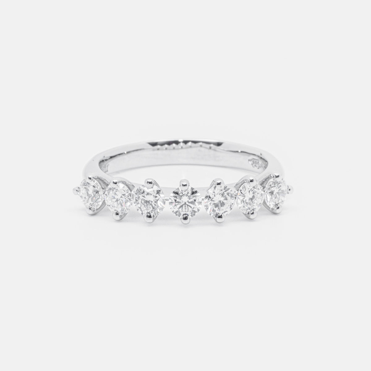 Veretta 7 pietre in Platino e Diamanti da 1,00 ct taglio brillante