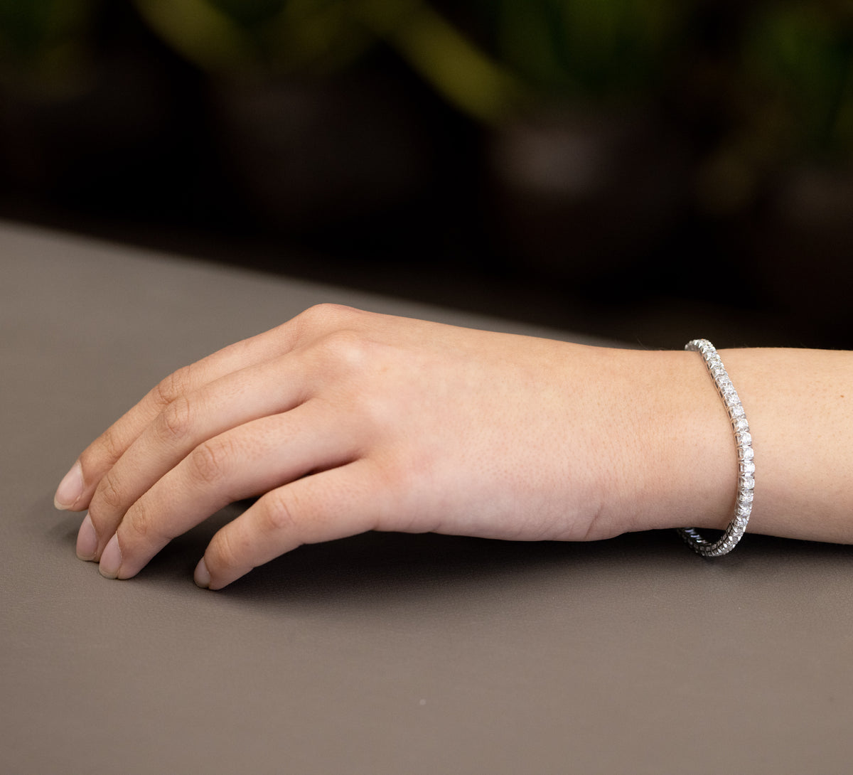 18kt White Gold Tennis Bracelet with 5.17kt Diamonds