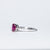 Anello In Oro Bianco 18 Kt Con Rubino e Diamanti Laterali