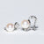 Orecchini in Oro Bianco 18 Kt con Perla Akoya e Diamanti