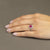 Anello in Oro Bianco 18 KT Con Rubino e Giro di Diamanti