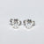 Orecchini in Oro Bianco 18 KT Montatura 6 Griffe con Diamanti Taglio Rotondo Brillante