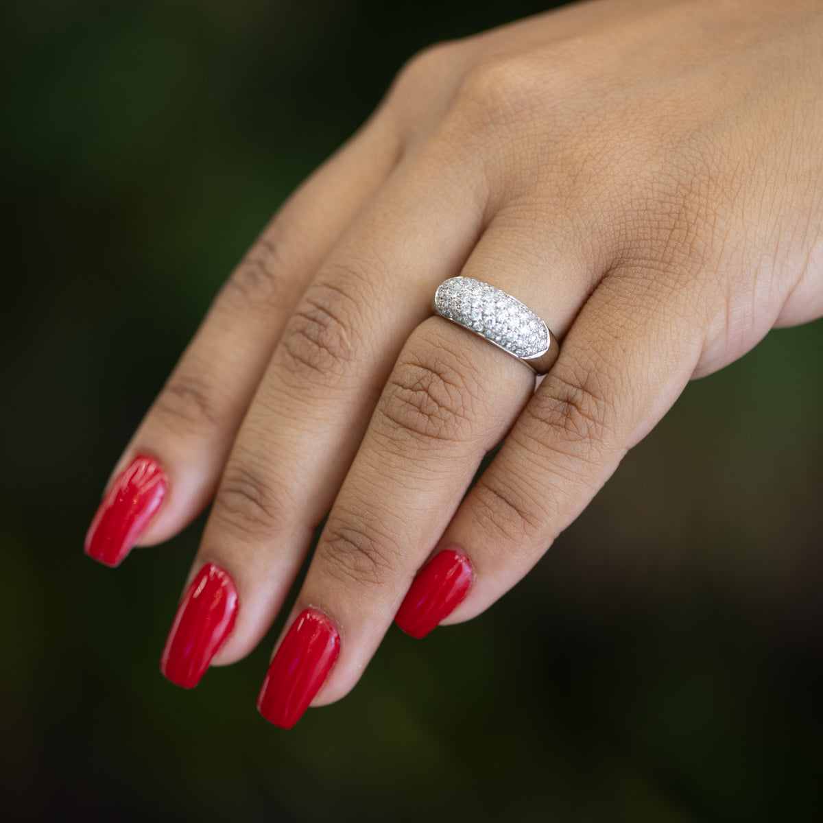 Anello Fascia di diamanti in oro bianco 18KT