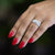 Anello in oro Bianco 18KT e Fascia di diamanti da 2,08ct
