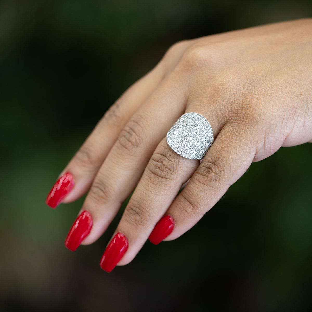 Anello in Oro Bianco 18KT, Fascia in Diamanti da 2KT