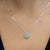 18KT White Gold Necklace with 0.70kt Emerald and Diamonds