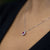18KT White Gold Necklace in Ruby and Diamonds