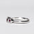 Anello Trilogy in Oro Bianco 18 Kt con Rubini e Diamanti Forma a Fiore