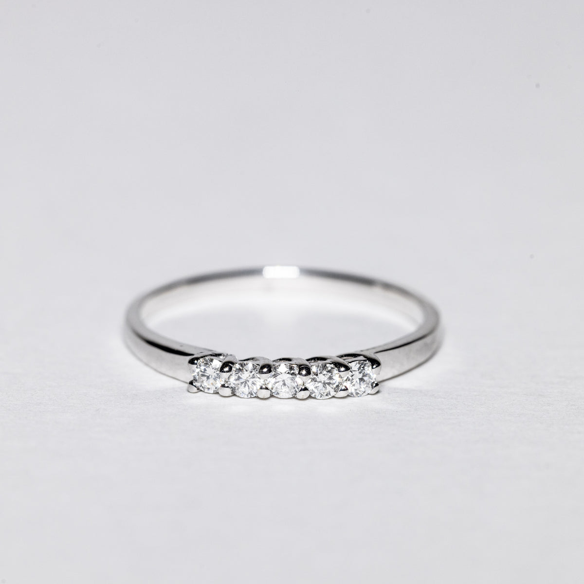 Anello Veretta in Oro Bianco 18 kt Montatura Grace