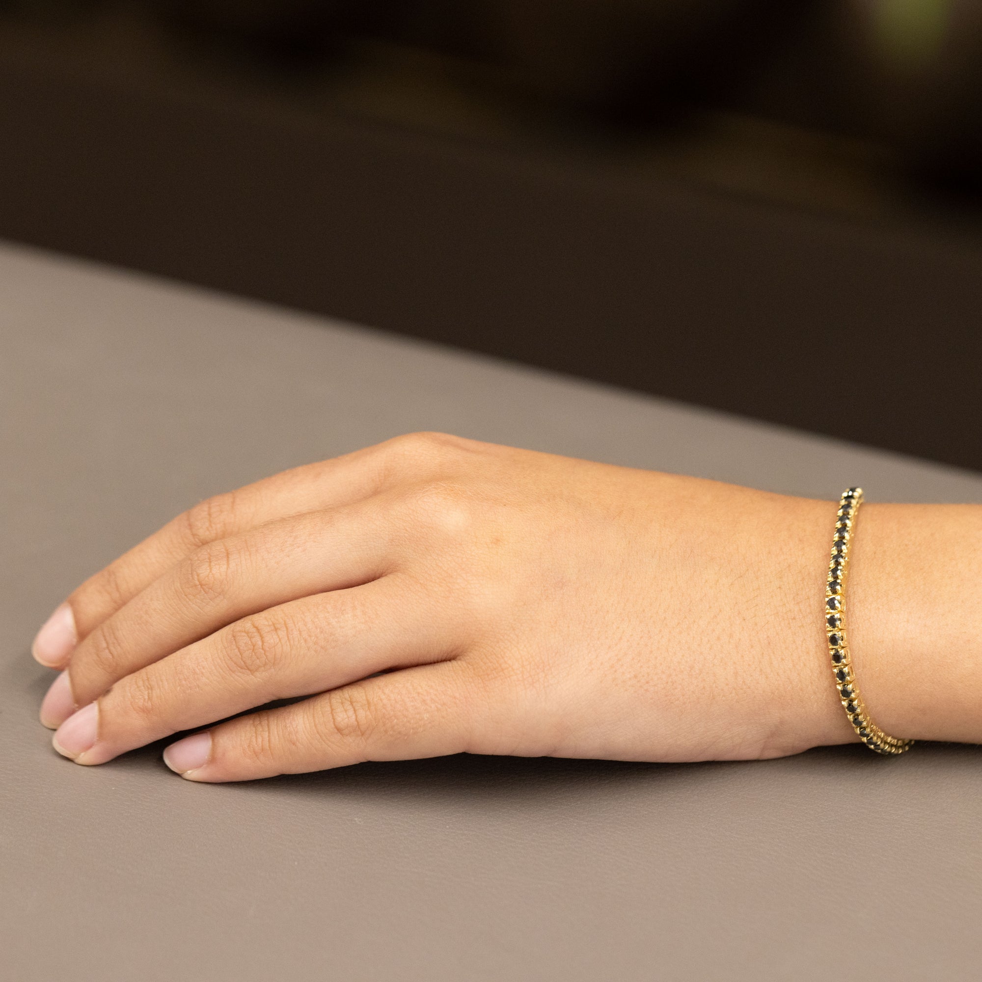 Tennis Diamanti Neri Tennis Carati Bracciale Tennis Oro Giallo Con