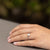 Anello Solitario in oro bianco 18kt in pavè di diamanti