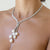 Collana Collier in oro bianco 18kt con Diamanti taglio brillante e Perle Australia