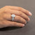 Anello in Oro Bianco 18KT con Pavè di Diamanti in tutta la struttura