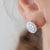 Orecchini Forma Sfera in Oro Bianco 18 kt con Pavè di Diamanti