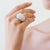Anello Fascia in Oro Bianco 18 kt con Diamanti Taglio Brillante