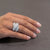 Anello Fascia Intreccio d'Amore in Oro Bianco 18KT con Diamanti Taglio Brillante