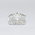 Anello in Oro Bianco 18 kt con Diamanti Taglio Brillanti Centrali e Diamanti Taglio Pera Laterali