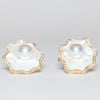 Orecchini in Oro Rosa 18kt con Diamanti Taglio Brillante e Perle Australia