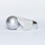 Anello Fascia in Oro Bianco 18kt con Perla centrale Tahiti e Diamanti