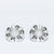 Orecchini Fantasia Fiore in Oro Bianco 18KT con Pavè in diamanti centrali e Petali in oro e diamanti