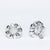 Orecchini Fantasia Fiore in Oro Bianco 18KT con Pavè in diamanti centrali e Petali in oro e diamanti