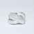 Anello Fascia Intreccio d'Amore in Oro Bianco 18KT con Diamanti Taglio Brillante