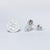 Orecchini Forma Sfera in Oro Bianco 18 kt con Pavè di Diamanti