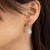 Orecchini In Oro Bianco 18 kt con Pavè di Diamanti Forma Goccia e Diamante Centrale Taglio Goccia