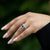 Anello Trilogy Zaffiro e Diamanti