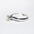 Anello Solitario in oro bianco 18k con diamante da 0,37ct. Montatura Valentino